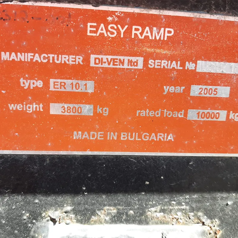 10T Loading Ramp DI-VEN ER 10.1 2005